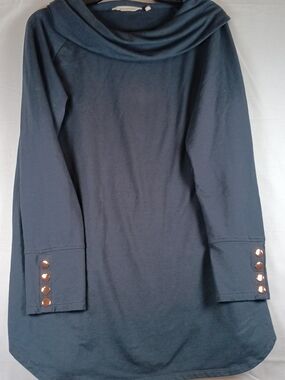 Soft Surroundings Black Knit Cowl Neck Top